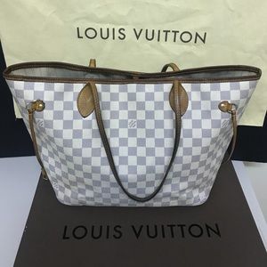 Louise Vuitton Neverfull MM Damier Azur